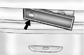 GMS Sierra: Instrument Panel Storage. Access the storage area by pressing and holding in the driver side of the handle and pull out on the exposed portion of the handle.